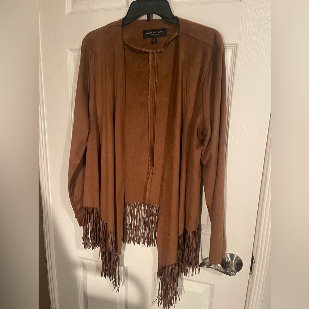 Marc New York women’s suede fringe jacket